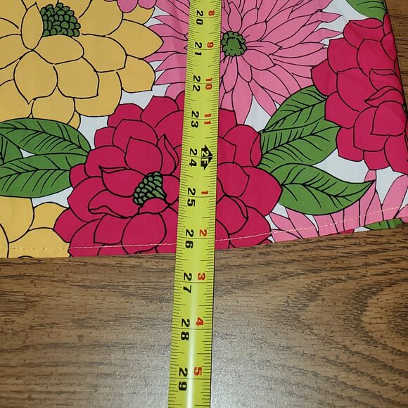 Listicle Pink and Yellow Floral On or  Off the Shoulder Short Sleeve Top Large - Picture 5 of 6